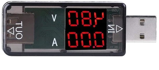 Multimetro Digitale USB 32-1 V 3 A - Tester di Corrente e Tensione con Voltmetro - Caricatore con Multifunzione 1 Accuracy