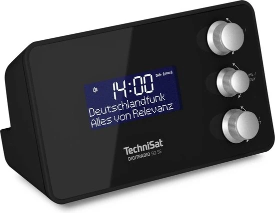 Alarme con ricevitore DAB+/FM, schermo regolabile e funzione sveglia - Nero La nuova generazione di sveglie radio - ricevitore DAB+/FM, 15W ingresso auricolare, caricatore USB, e altro!