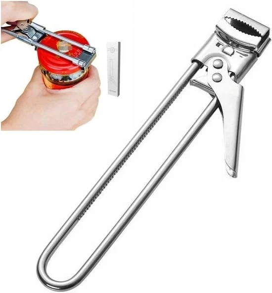 Opener per bottiglia con design antiscivolo in acciaio inossidabile con apertura adattabile per vetro e bottiglia