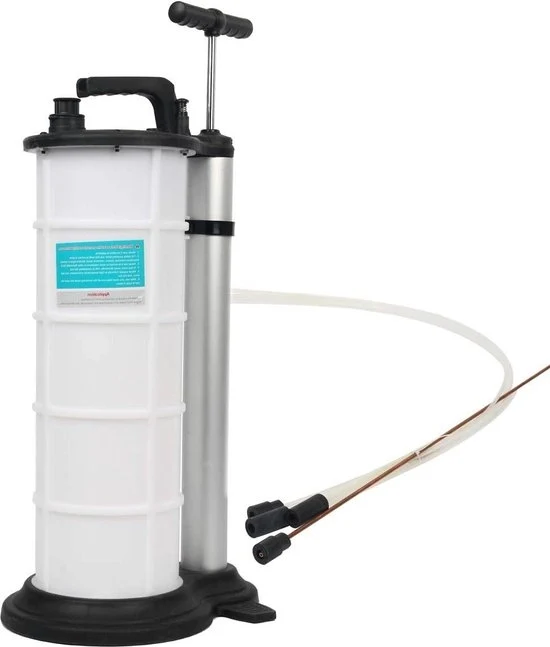Contenitore per liquidi Pomp di aspirazione liquidi a mano - 3 tubi - lampada di ricircolo - 9 litri - pomp di aspirazione liquidi