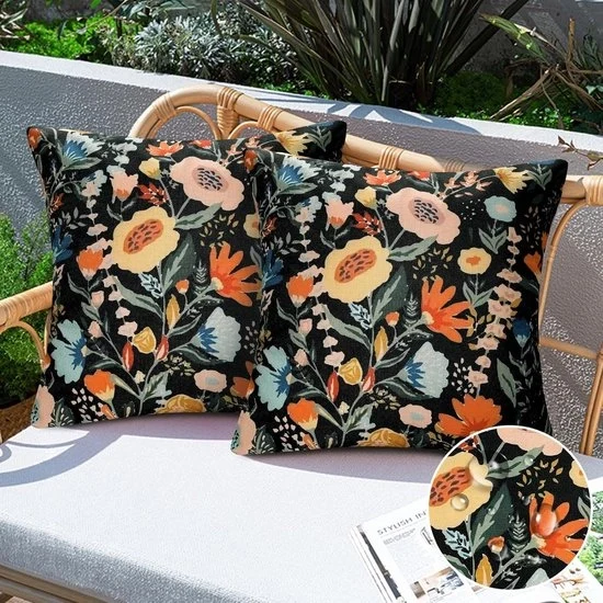 Bacini esterni decorativi - Impermeabili - Set da 2 - 45x45 cm - Forma fiorale
