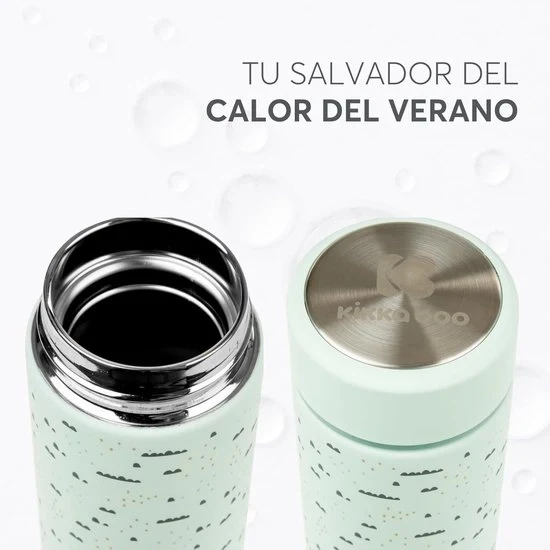 Fiaschetta per bambini - adatta per bevande calde e fredde - 500 ml - menta - acciaio inossidabile