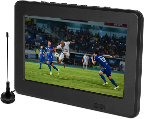 Display LED a 7 pollici Mini TV portatile Supporta MKV AVI MP4 per campeggio, escursioni, uso domestico, all'aperto, viaggi Analoge TV Digitale TV ATV.