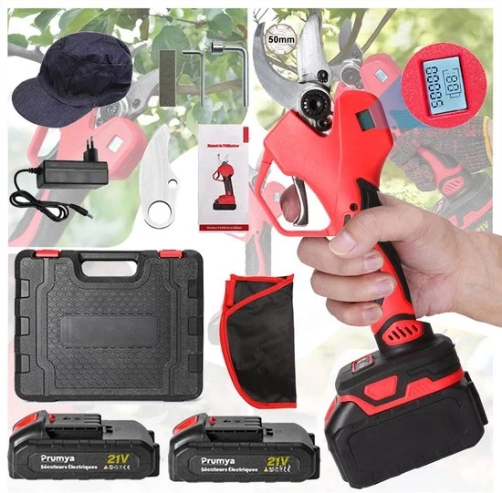 Snoeiscafo elettrico senza fili - 40V - Accu 20V - Manubrio pieghevole
