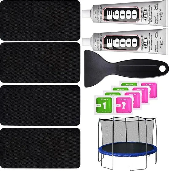 Kit di riparazione per trampolino - Set di riparazione per trampolino - Kit di riparazione multifunzione per trampolino - Gerechtigheid per fori e fessure