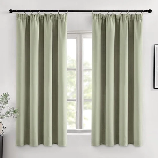 Tende di oscuramento - Isolanti termici - 2 pezzi - Verde salietto - 145 x 140 cm