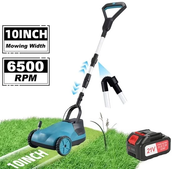 Mannicatore da Prato - Senza Fili - 700W - Regolabile in Altezza - Telescopico
