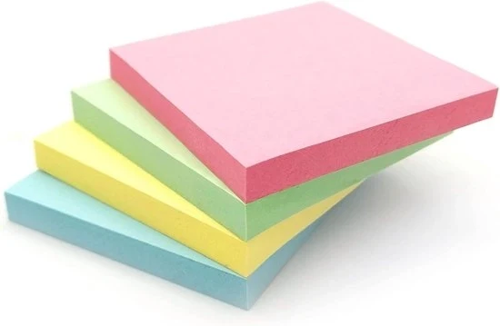 Nota a puntelli pastello - Ideale per ufficio e casa - 400 pezzi - 76x76 mm - Set di 4 colori