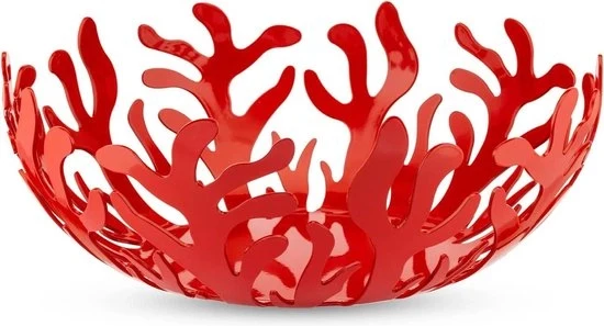 Contenitore per Frutta in Acciaio Inox Epoxy Harsellato con Ø 29 Cm - Rosso