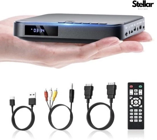 Lettoro DVD con HDMI - Inclusa cavo HDMI - Con telecomando - Lettore DVD e CD - Supporta lettura DVD e CD - Incluso cavo HDMI - Con telecomando - Per uso con laptop