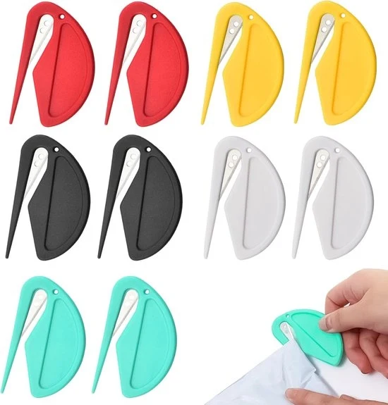 Aprilettere - Aprilettere efficienti - 10 pezzi - Rosso, Verde, Giallo, Nero, Bianco - Plastica