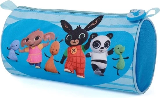 Etui per Pennarelli per Bambini 3 4 5 6 Anni - Penna con Tasca Nera con Criceto Blu - Bambino Piccolo - 10x21x8 cm Etui per Ragazzi