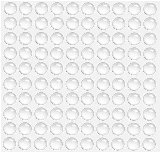 Blocco antiurto di alta qualità - assorbimento del rumore - set da 100 - trasparente - silicone
