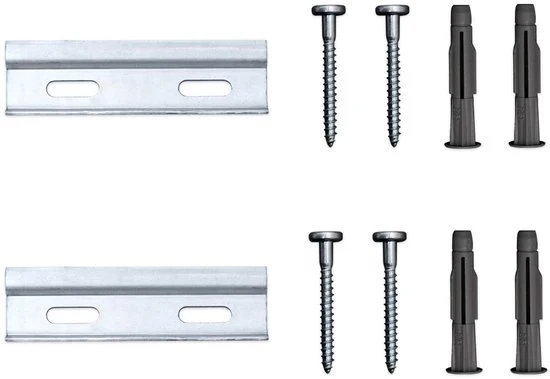 Rail di supporto corto per armadi a muro della cucina - 10 cm - set da 2