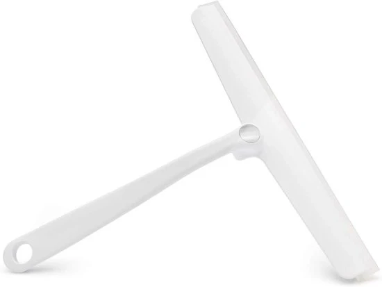 Douchewisser di alta qualità - accessorio per la cabina doccia - 1 pezzo - bianco/acciaio inox - plastica