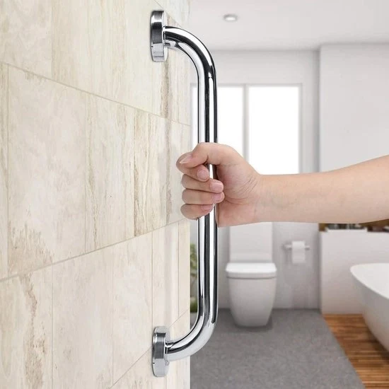 Barra di Appoggio per Bagno Antiscivolo per Disabili e Senza Barriere - 50cm