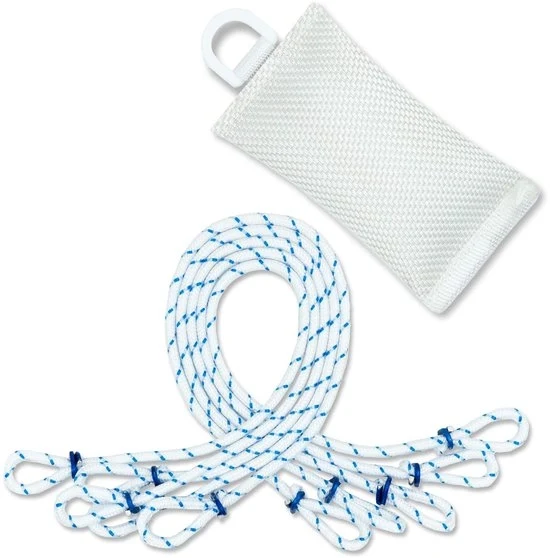 Impianto di fissaggio per bandiere - 5 lacci fissi + 1 peso per bandiera - accessori premium
