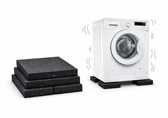 Set di protezione contro lo scuotimento per lavatrice e asciugatrice con gomme di supporto 9 x 9 x 1,5 cm