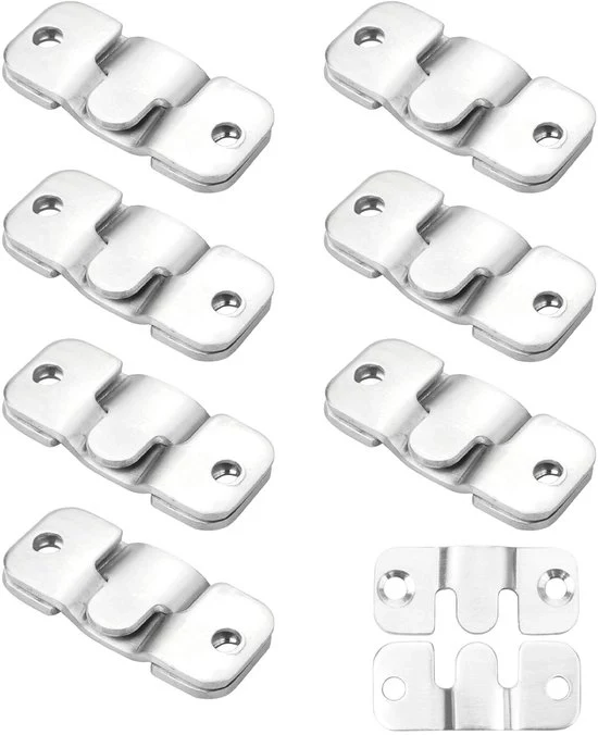Montaggio nascosto per WC - Acciaio inossidabile - Set da 8 pezzi