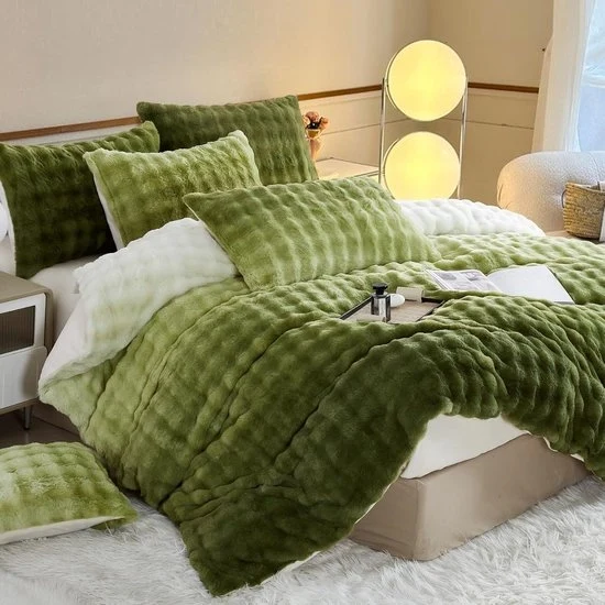 Set di copriletro del letto in plu - caldo e soffice - 1 pezzo - 220 x 240 cm