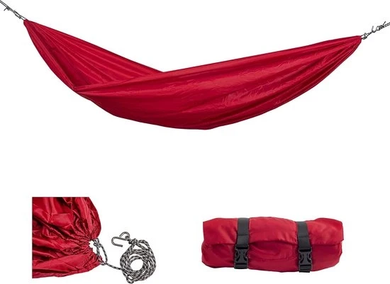 Set di Viaggio Ultra-Light - grande lettino da campeggio - incl. corda e gancio - 450 g - 275 x 140 cm - misura della confezione 215 x 75 cm - fino a 120 kg