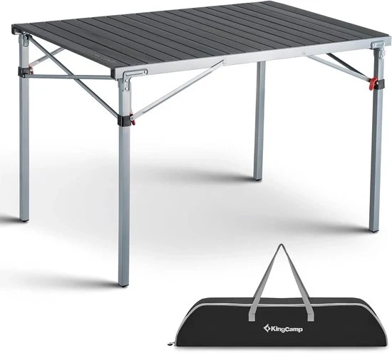 Tavolo da Campeggio in Alluminio - Adatto per 4-6 Persone - 107x70x70 cm