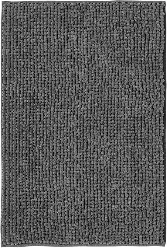 Tappeto Antiscivolo - assorbente e lavabile a macchina - 1 pezzo - Grigio Scuro - 50x80 cm