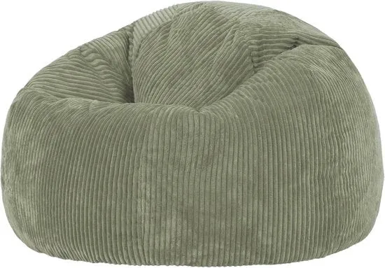 Sacco corduroy moderno verde, saliegroen, sacco per adulti con imbottitura, sacco a palla, poltrona corduroy, poltrona da divano, stanza da letto, soggiorno, mobili