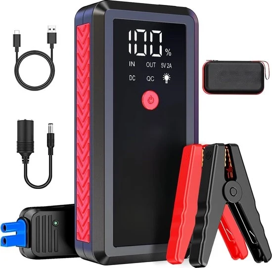 Salvavita per Auto - anche per Diesel - 2500A - 12V - porte di ricarica USB - 3 modi LED - salvavita per auto - assistenza al start - salvavita per Diesel