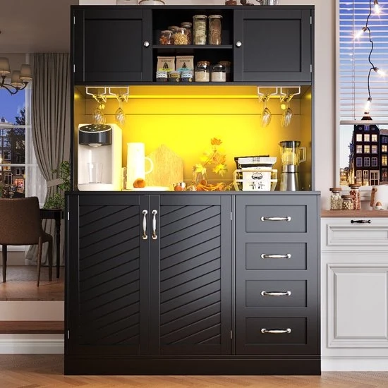 Compartimento a LED - 4 porte - Snackbar - Lampada a LED