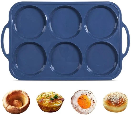 Muffin Bakeware con Struttura Metallica - 6 Fessure - 39x23 cm