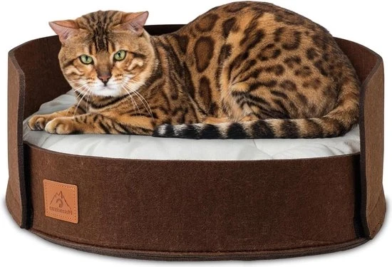 Letti per gatti - Posto di riposo Relaxante Duraturo Facile da pulire - Cuscino per gatti marrone (Nota: Ho mantenuto il colore "marrone" poiché è una caratteristica del prodotto)