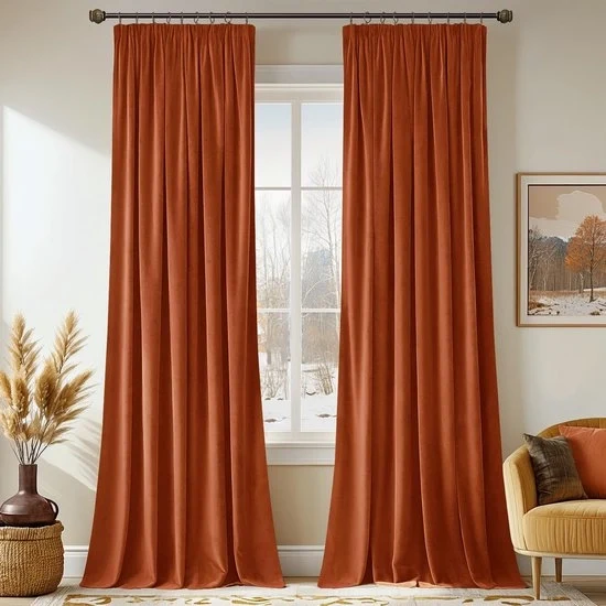 Gordini in flanella elegante - stile lussuoso - set da 2 - 140 cm di larghezza - 225 cm di altezza