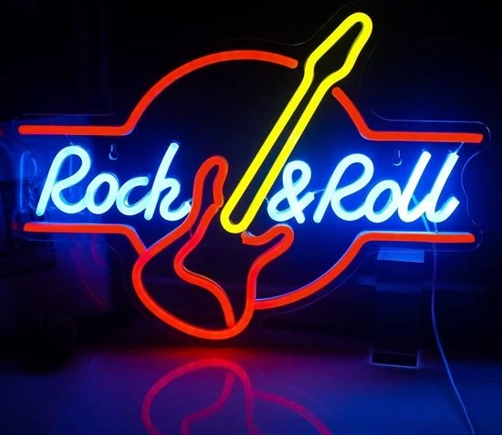 Segnale Neon LED - Rock 'n' Roll - Cadeau con Alimentazione USB