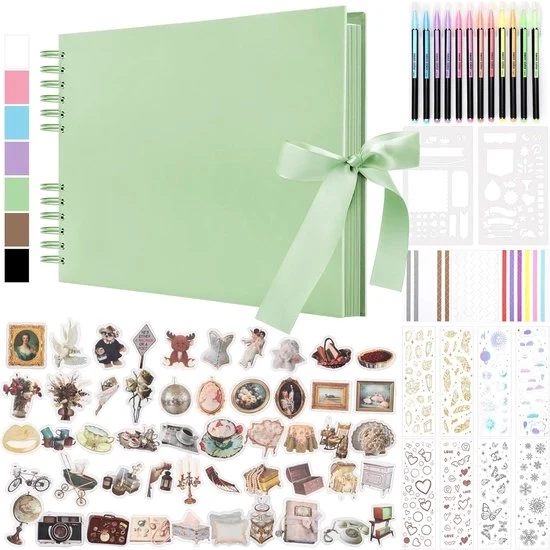 Album di Scrapbooking per Foto - Conservazione dei Ricordi - 80 pagine - Verde