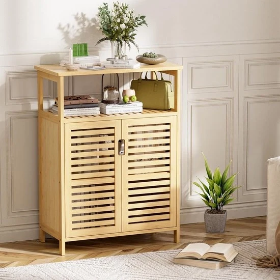 Cassettone Bagno in Bamboo - Naturale - Libero Stante
