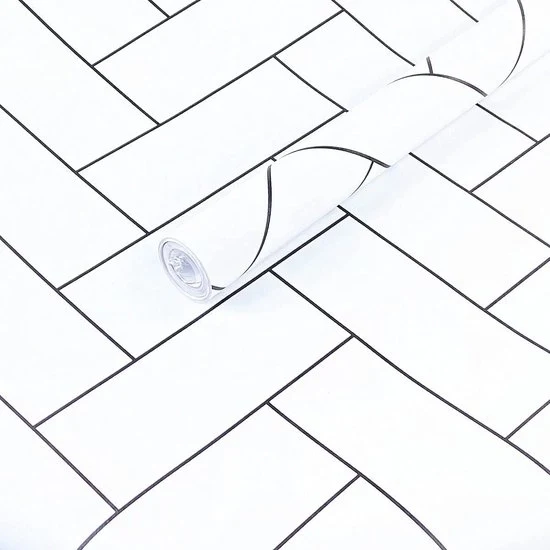 Tessuto Twill Geometrico di Sticking per Parete, Visiera, Cassetto e Lavello in PVC 45 cm x 300 cm