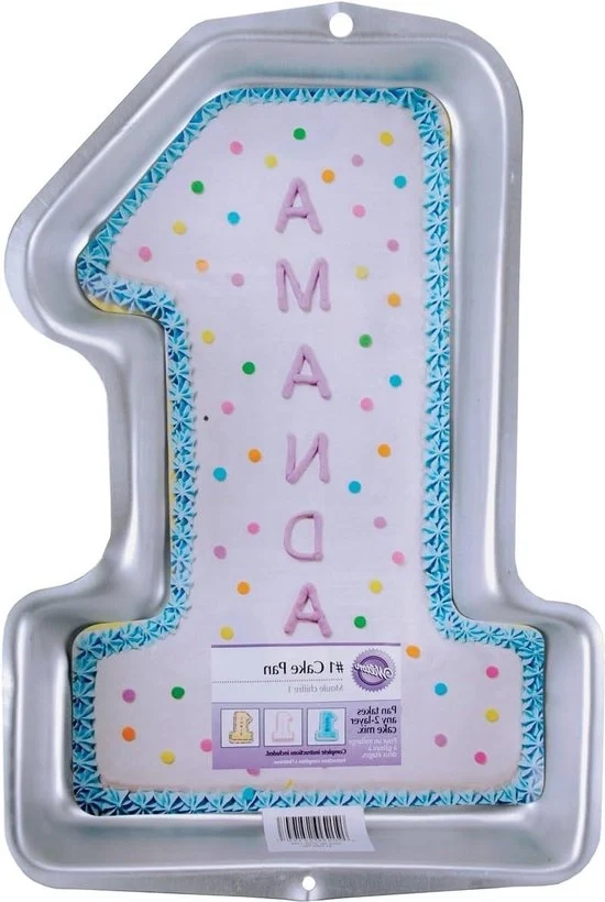 Torta a forma di torta 3D numero uno per bambini - Primo stampo per torta di compleanno