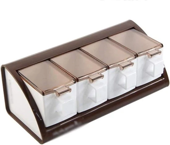 Contenitore di erbe trasparente - Set di servizio contenitore cucina - Contenitore di conservazione erbe - Contenitore di erbe con coperchio e cucchiaio