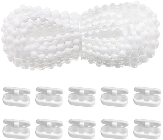 Kit di sostituzione per corda di tenda - 10 connettori - 6M - bianco