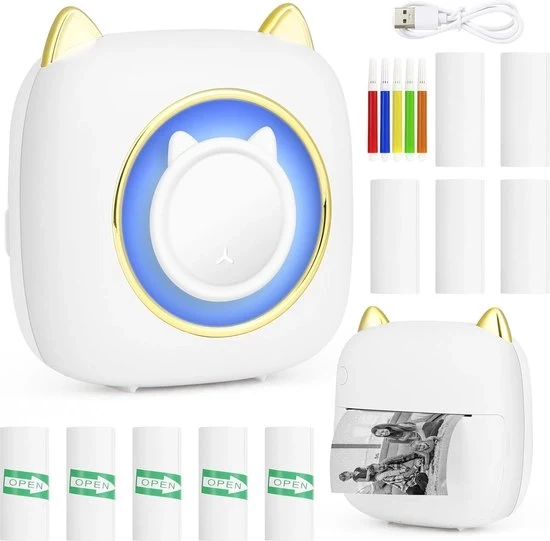 Stampante Mini - Kit di Avvio - Stampanti da Tasca - Stampante Portatile - Stampante Mobili - Fotostampante