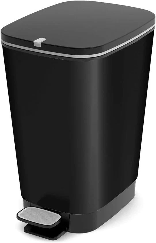 Contenitore di Rifiuti 25L a Pedali - Igiene e Stile - Nero Metallic