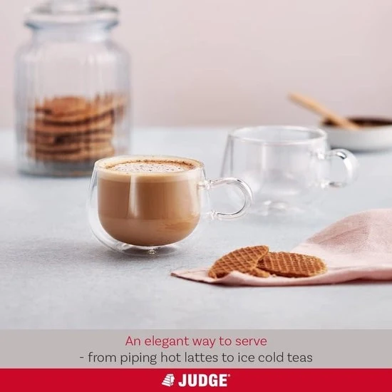 Set di bicchieri a doppia parete per cappuccino da 2 pezzi - 250 ml