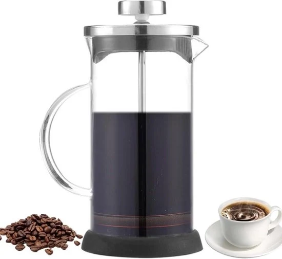 Caffettiera a Stampa Francese Resistente al Calore - Facile da Pulire - Filtro Nero