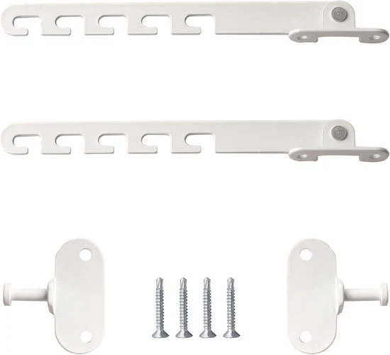 Blocco Porta - Sicurezza e Facilità - 2 pezzi - Bianco - Metallo - 17 cm