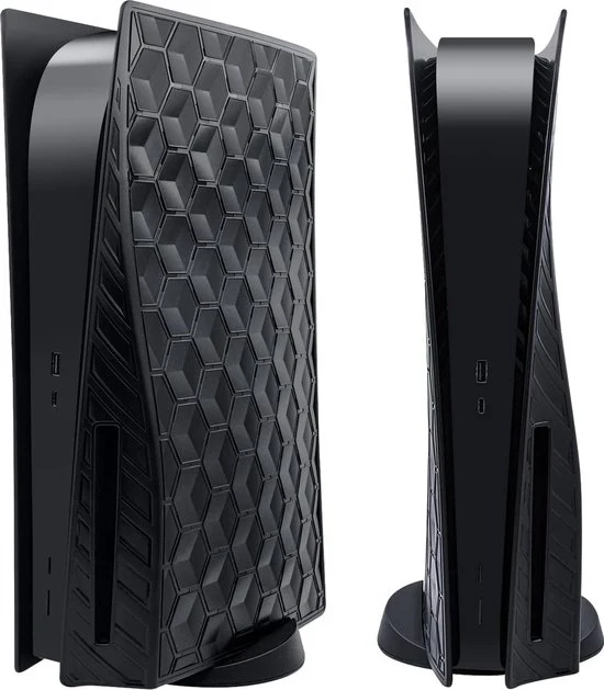 Copricapo Premium per PS5 Disk Edition - Copertura per Console - Copricapo di Alta Qualità - Piatto di Copertura - Piastre - Accessori per Giochi per PS5 - Nero Hive