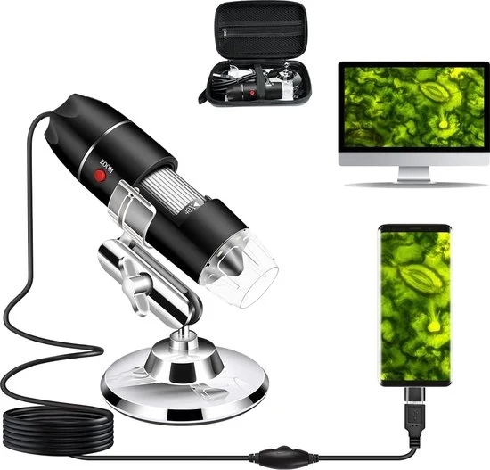 Microscop Digitale - Inclusa Camera - Compatibile con Smartphone - Elettrico