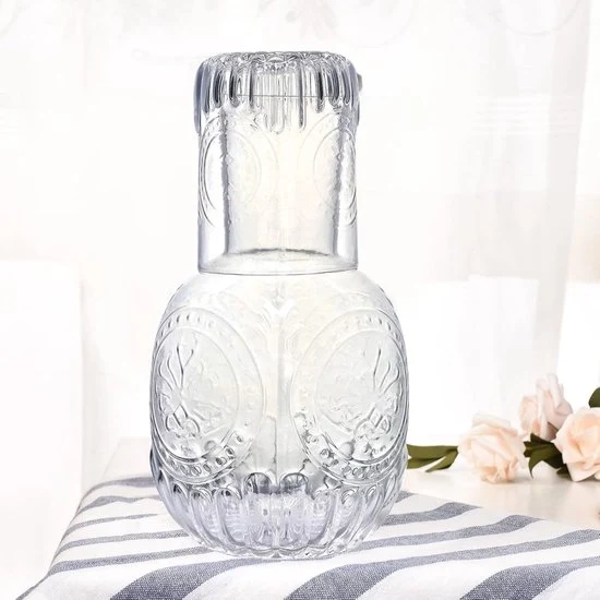 Set di caraffe in vetro per la camera da bagno - 2 pezzi