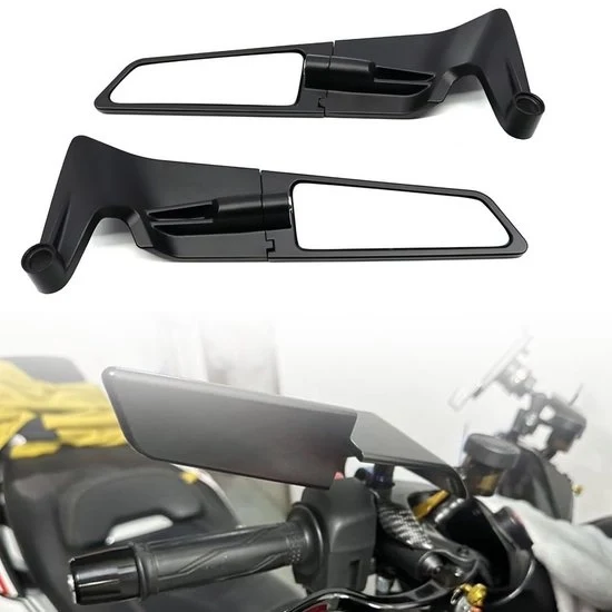 Specchietti laterali aerodinamici - migliorato visibilità - set da 2 - alluminio