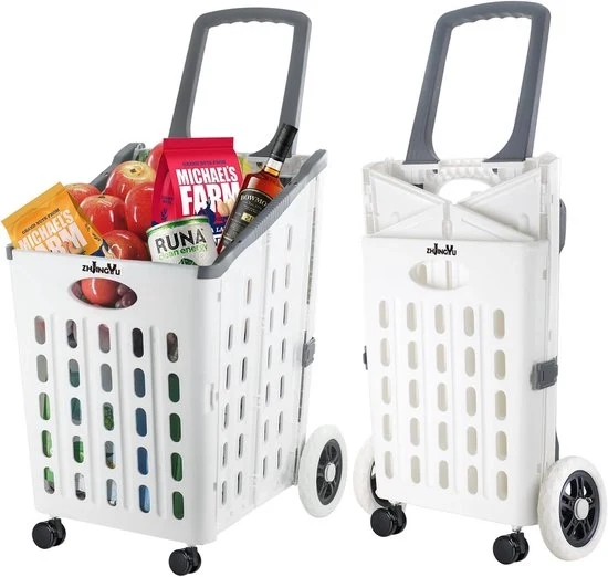 Carrello pieghevole - 75L di capacità - Ideale per spese di ogni giorno